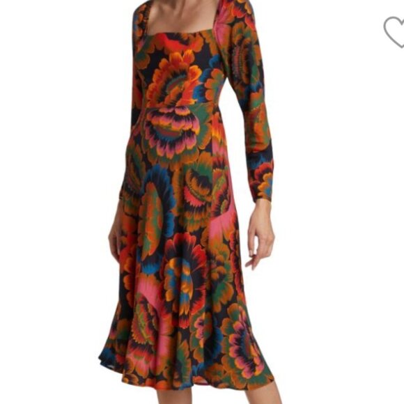 Farm Rio Women’s Flowers Midi Dress - Picture 7 of 13